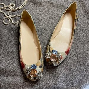 Nine West blingbling flower flats